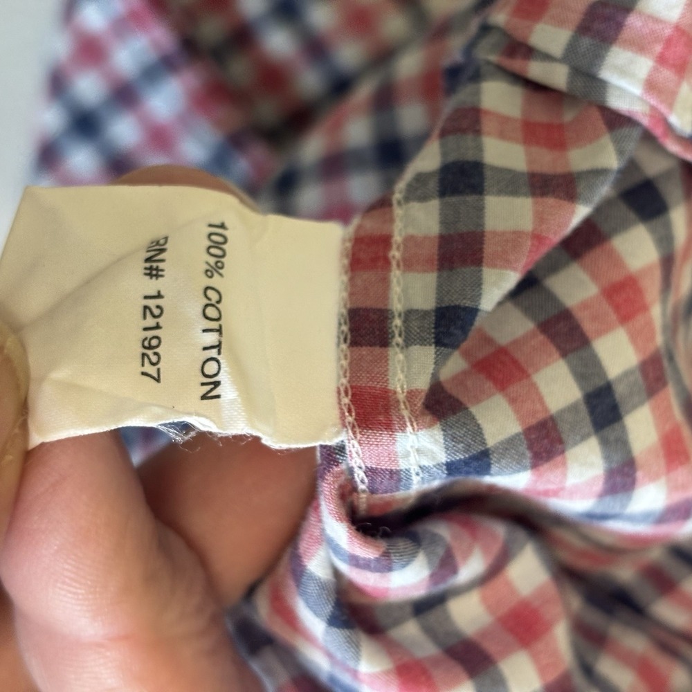 Johnnie-O Long Sleeve Plaid Button Down Men's Medium Cotton Shirt - Picture 8 of 10